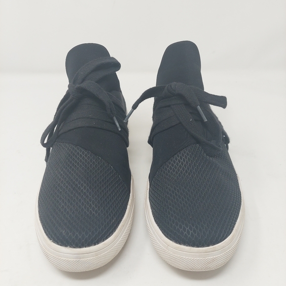 Steve Madden Lancer Black Knit Mid Top Fashion Sneakers Comfort Shoes Size 10 M - Picture 2 of 10